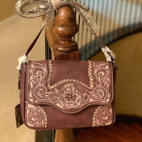 Montana west Embroidery satchel crossbody bag - Picture 2 of 8